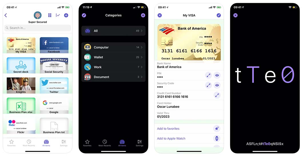 oneSafe password manager