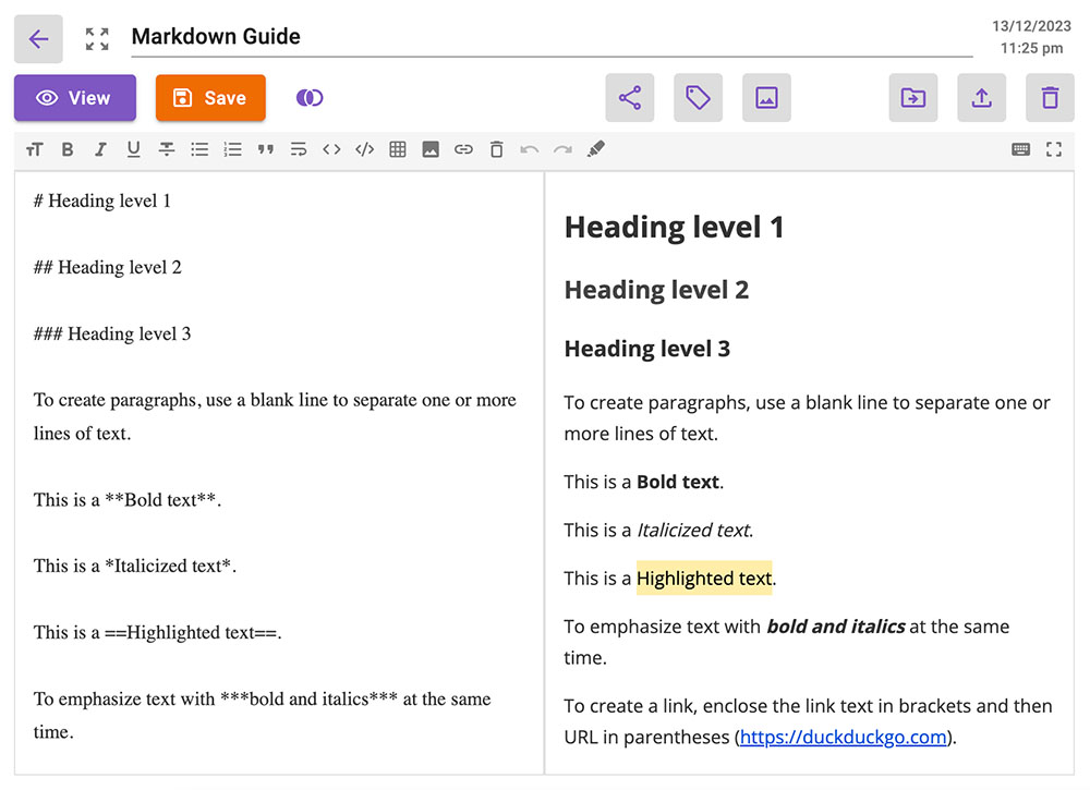 Markdown-Based notes